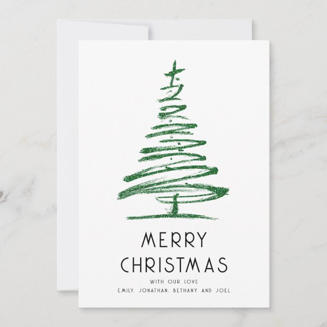 Árbol de Purpurina Verde Calendario de Navidad 202 (Anverso)