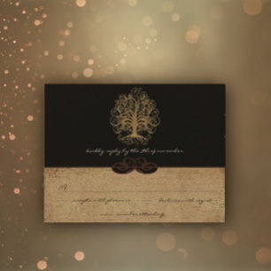 Árbol de remolino de oro Tarjeta de respuesta de b
