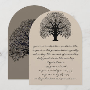 Árbol de remolino negro Invitación