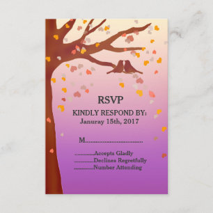 Árbol de roble amor pájaros bodas RSVP amor1