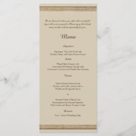 Árbol de roble en el menú Boda Burlap