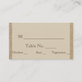 Árbol de roble en las tarjetas Burlap Boda