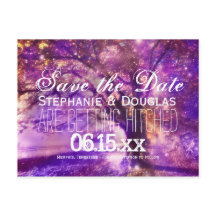 Árbol de roble púrpura rústico salva postales de f