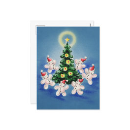 árbol de snowman de Navidad retro festivo