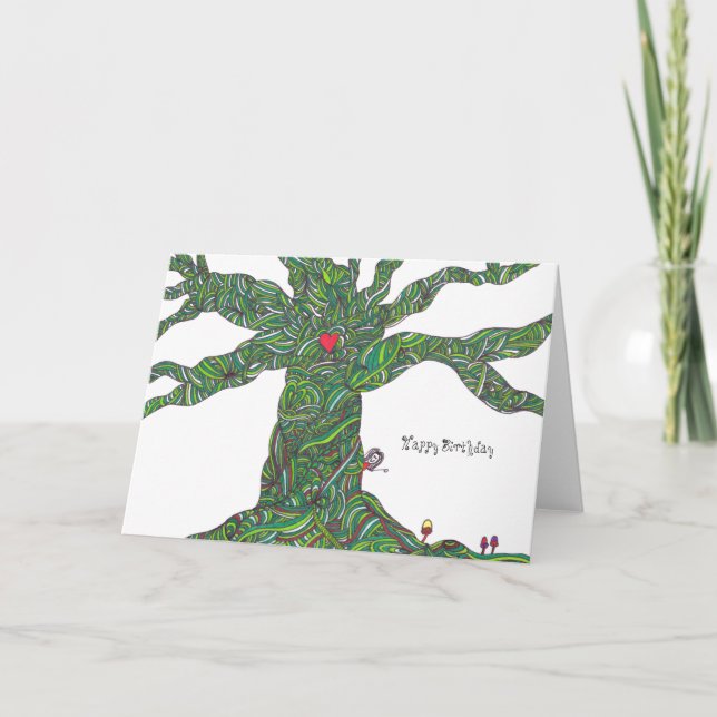 Árbol de tarjetas de cumpleaños con ocultación de  (Anverso)