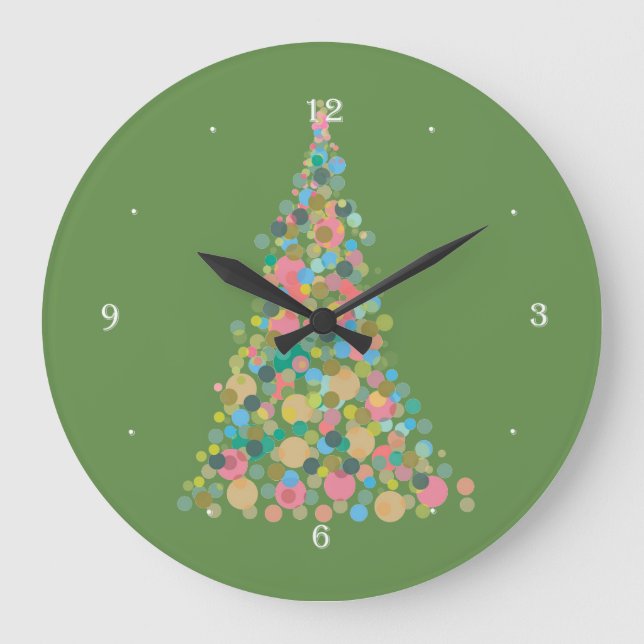 Árbol de vacaciones de reloj de pared (Anverso)