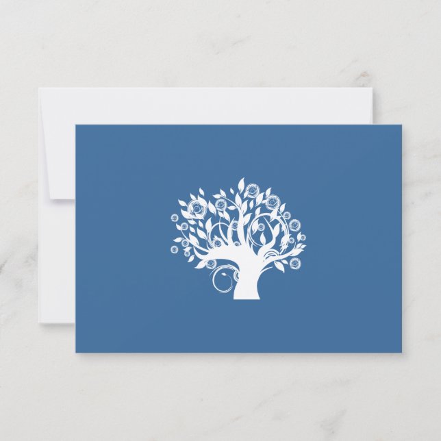 Árbol de vida Boda judía hebrea RSVP (Anverso)