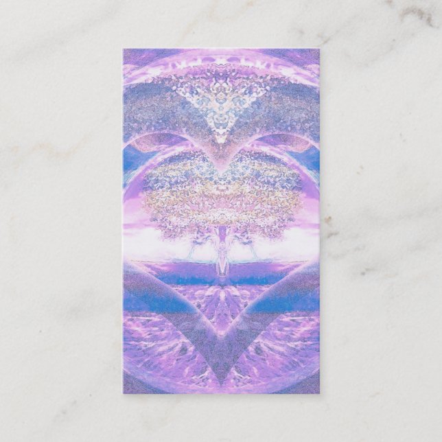 Árbol de vida con tarjeta de visita Heart (Anverso)