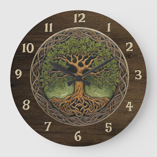 Árbol de vida grande reloj (Anverso)