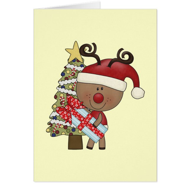 Árbol del día de fiesta del reno de Rudy (Frente)