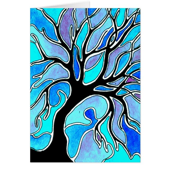 Árbol del invierno en azul (Frente)
