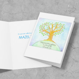 Árbol del palo de la vida/de la tarjeta de Mitzvah