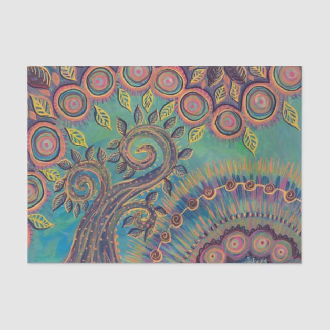 árbol del papel seda de la vida (Anverso)