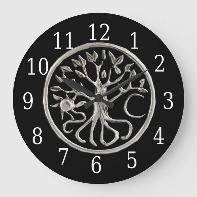 Árbol del reloj redondo de la vida (Anverso)