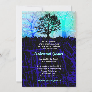 Árbol en la barra de Woods Invitación Mitzvah