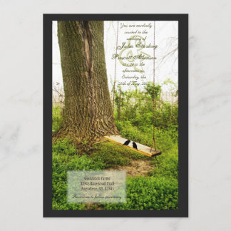 Árbol en País Swing Invitaciones a matrimonio con