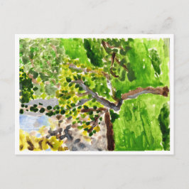 Árbol en postal en primavera