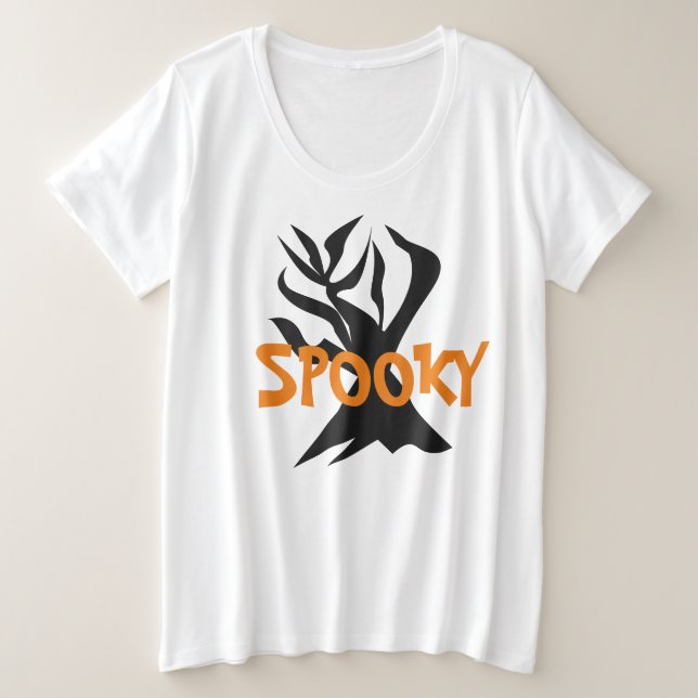 Árbol espeluznante minimalista de Halloween (Anverso del diseño)