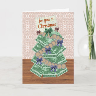 Árbol euro del dinero del navidad