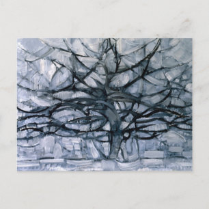 Árbol gris - Piet Mondrian - Tarjeta postal de art