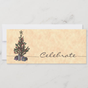 Árbol, invitación de 9,25"x4"