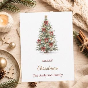 Árbol lazos rojos Navidad 