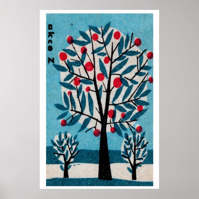 Árbol lleno de manzanas rojas - Impresión de caja  (Frente)