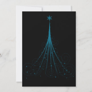 Árbol mágico negro y azul giratorio de Navidad