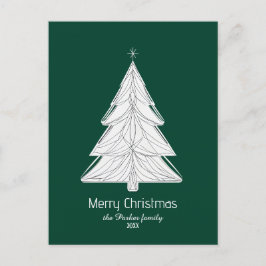 Árbol minimalista de Navidad de Line-Art con geomé