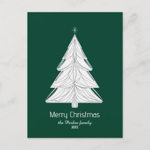 Árbol minimalista de Navidad de Line-Art con geomé