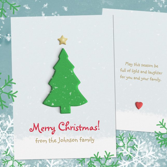 Árbol Minimalista simple de Navidad (Simple Minimalist Christmas Tree Holiday Card ©Susanne Sachers - Sunny Mind Design 🌞)