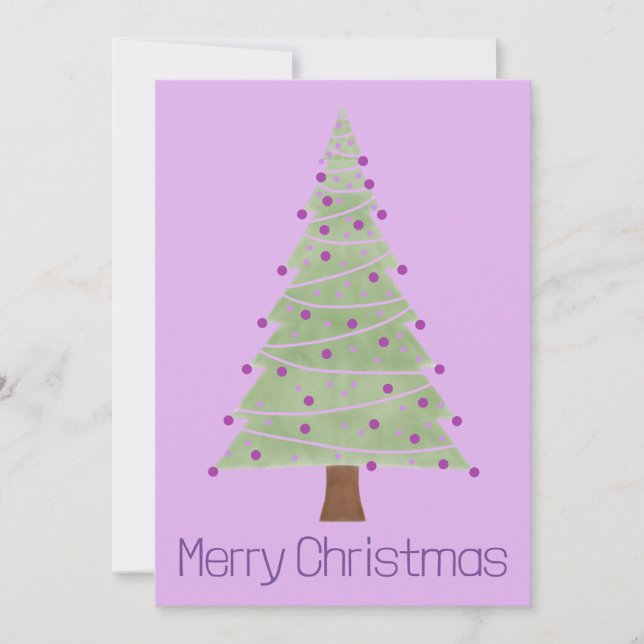 Árbol Minimalista simple de Navidad (Anverso)