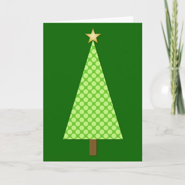 Árbol moderno de Navidad animado y verde esmeralda (Anverso)