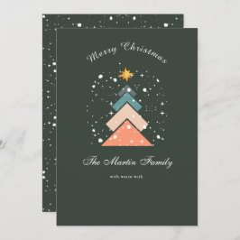 Árbol moderno de Navidad de nieve de moda