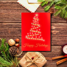 Árbol moderno de Navidad en rojo brillante