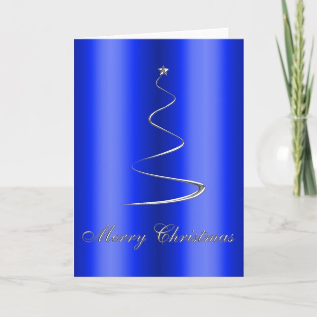 Árbol moderno de Navidad plateado (Anverso)