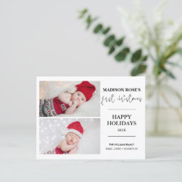 Árbol moderno dos foto primera postal navideña