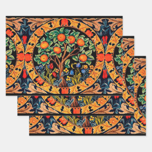 ÁRBOL naranja CON HOJAS VERDES, FLORES