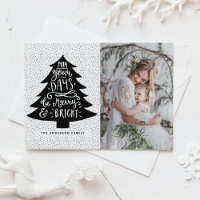 Árbol navideño brillante | Tarjeta fotográfica de