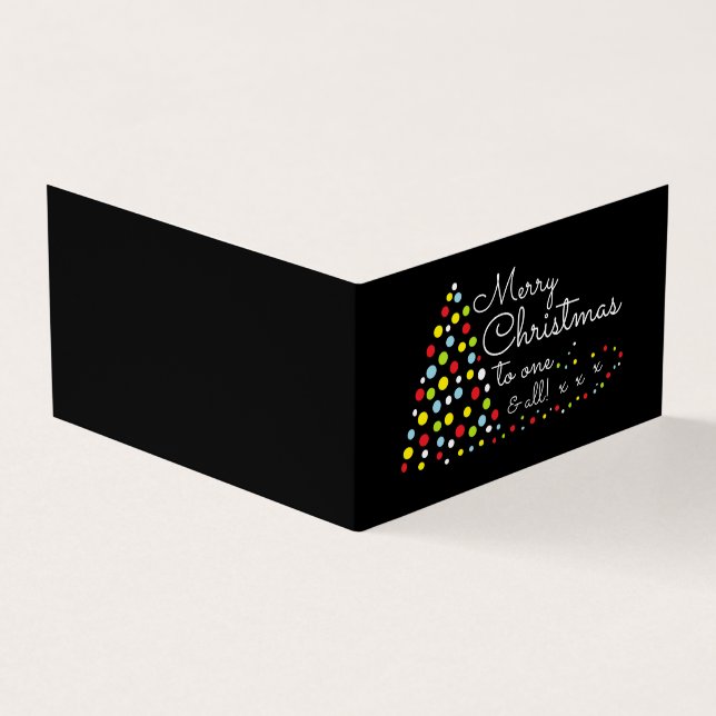 Árbol navideño moderno, tarjeta de Navidades de fo (Exterior)