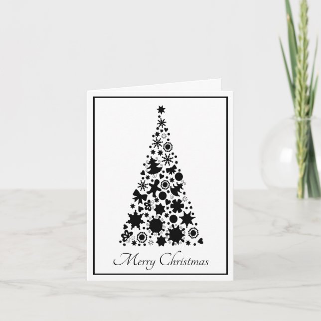 Árbol negro y blanco de Navidad (Anverso)