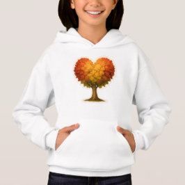 Árbol otoñal con forma de corazón