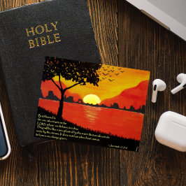 Árbol por la tarjeta postal Inspiradora del agua