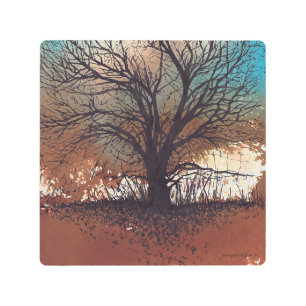 Árbol Resumen Pintura Paisaje Paisaje Arte Acuarel