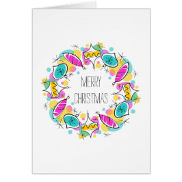 Árbol retro Baubles Navidades circular dentro del 