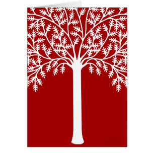 Árbol rojo y blanco