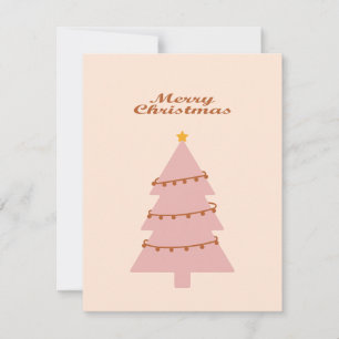 Árbol rosa de Feliz Navidad