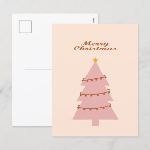 Árbol rosa de Feliz Navidad