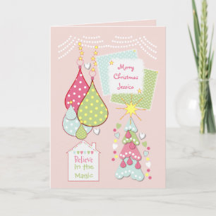 Árbol rosa de Navidad de nuestra casa