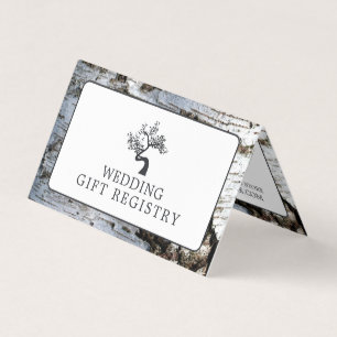 Árbol Rústico De Aves Con Tarjeta De Registro De R